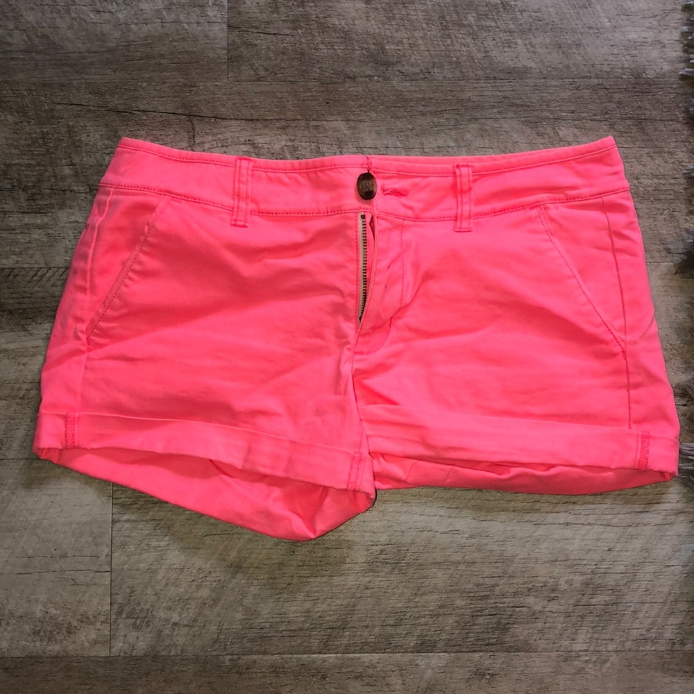 Pink midi shorts
